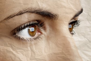 Female eyes clipart