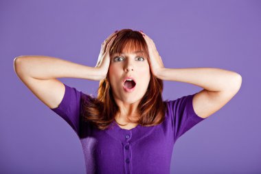 Worried woman clipart