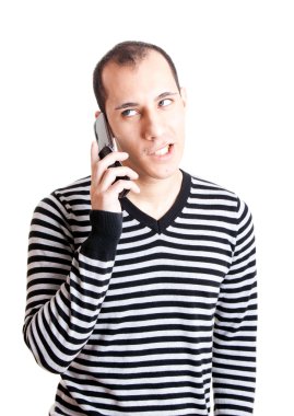 Talking on cellphone clipart