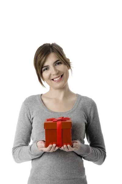 Gift Woman — Stock Photo, Image
