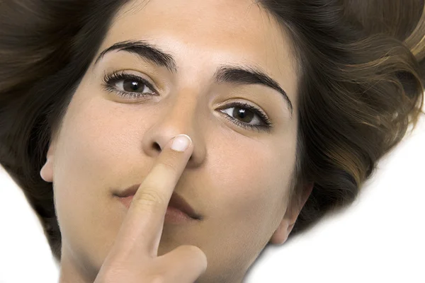 Touching the nose — Stock Photo, Image