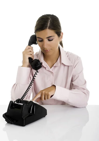 Speaking at the phone — Stock Photo, Image
