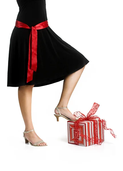 Legs and Gifts — Stock Photo, Image