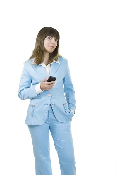 Businesswoman with a Pda — Stock Photo, Image