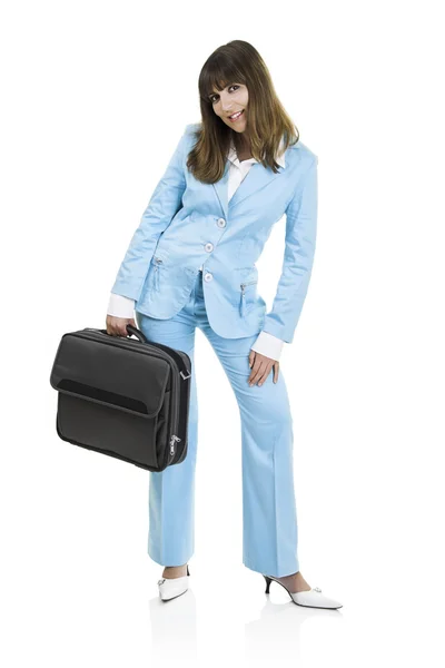 Donna d'affari con una valigetta — Foto Stock