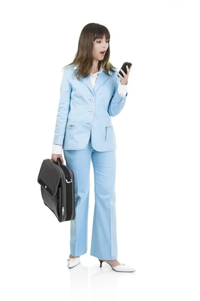 Mujer de negocios con un maletín — Foto de Stock