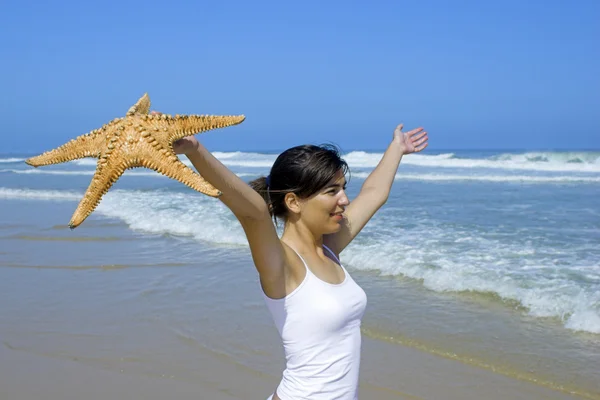 Starfish woman — Stock Photo, Image