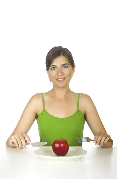 Apple hungry — Stock Photo, Image