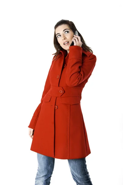 Mulher do telemóvel — Fotografia de Stock