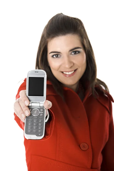 Mobiltelefon kvinna — Stockfoto