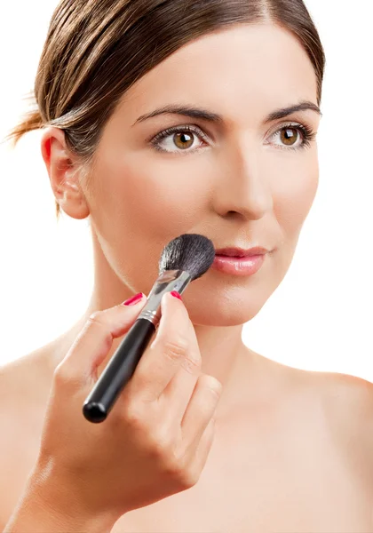 Stosowania makijażu — Zdjęcie stockowe
