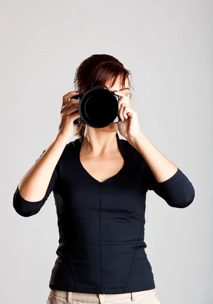 Fotografo femminile — Foto Stock