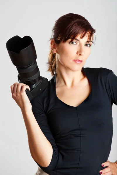 Fotografo femminile — Foto Stock