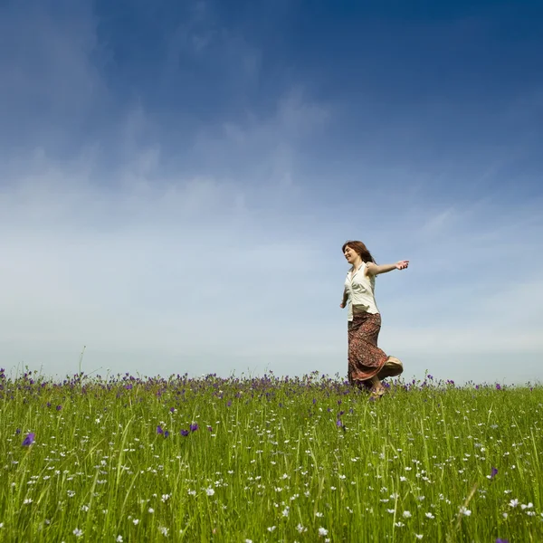Dancing on nature — Stock Photo, Image