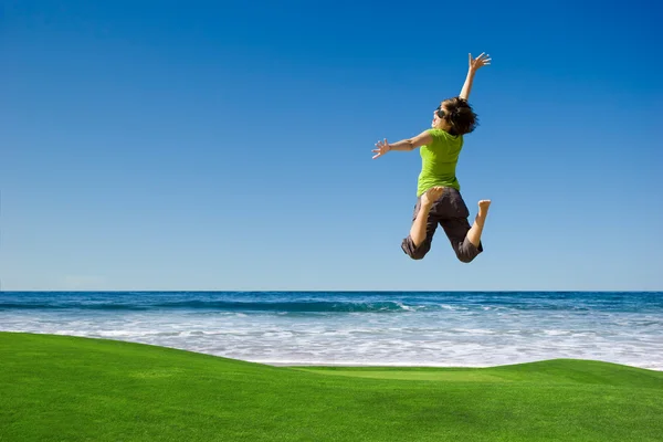 Woman Jumping — Stock Photo, Image