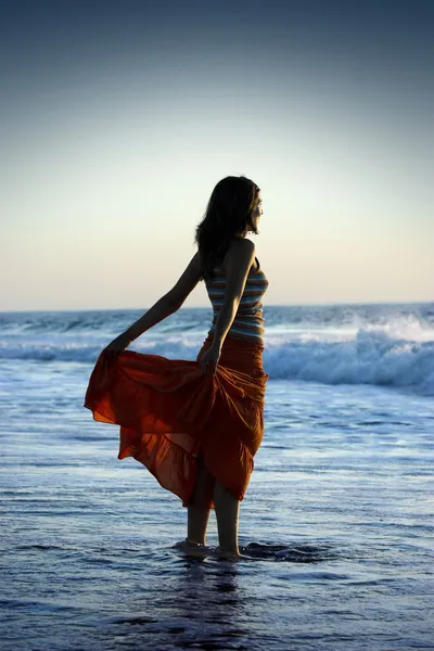 Mulher da praia — Fotografia de Stock