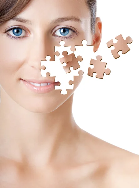 Puzzle arc — Stock Fotó