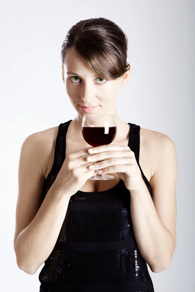 Drinking wine — Stock Photo, Image