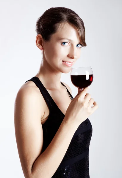 Drinking wine — Stock Photo, Image