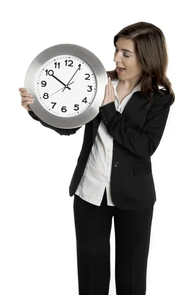 Clock woman Stock Image