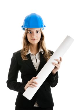 Beautiful female architect clipart