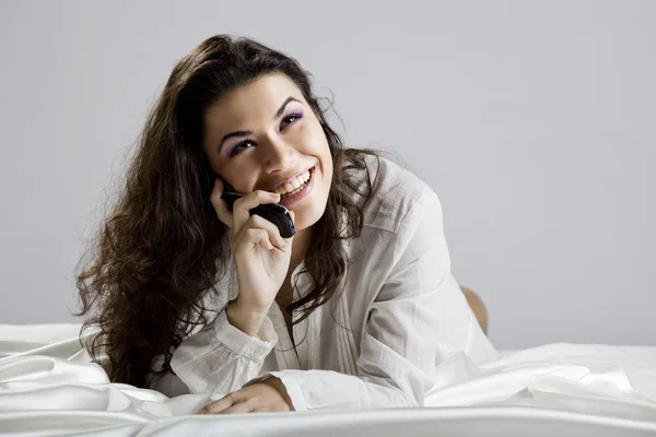 Šťastný telefonní hovor — Stock fotografie
