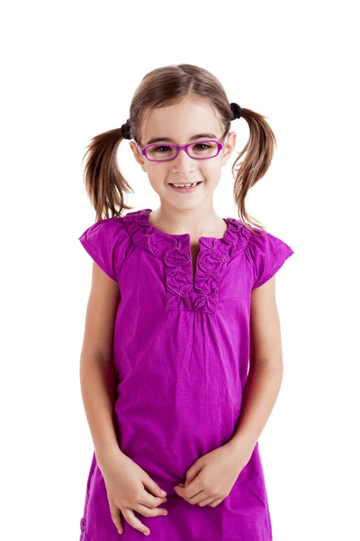 Flicka med glasögon — Stockfoto