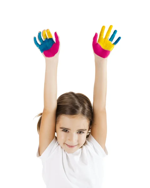 Handen geschilderd — Stockfoto