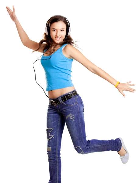 Dansen en luisteren muziek — Stockfoto