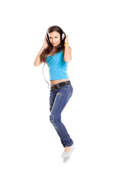 Tańczyć i słuchać muzyki — Zdjęcie stockowe