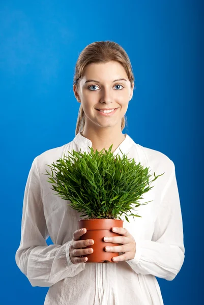 Bir bitki olan kadın — Stok fotoğraf