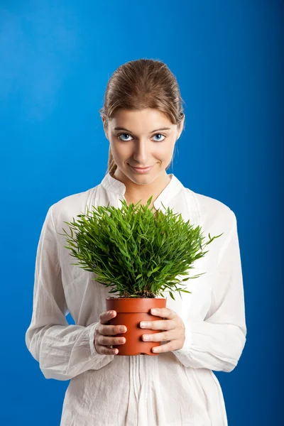 Bir bitki olan kadın — Stok fotoğraf