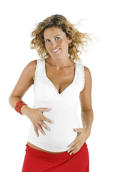 Gelukkige zwangere vrouw — Stockfoto