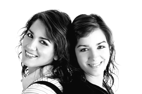 Beautiful female twins — Stock Photo, Image