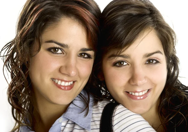 Schöne weibliche Zwillinge — Stockfoto