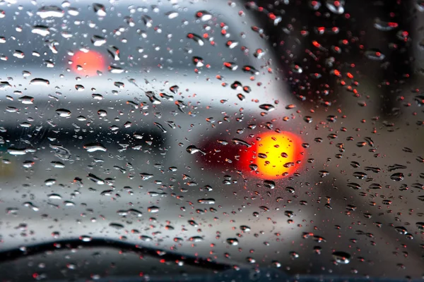 stock image Rain drops on glass