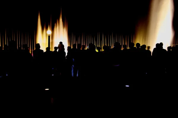 stock image watching dancing fountains