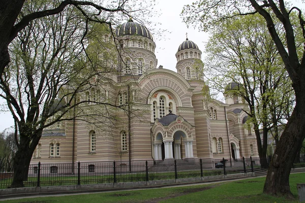 stock image Orthodox temple in Riga