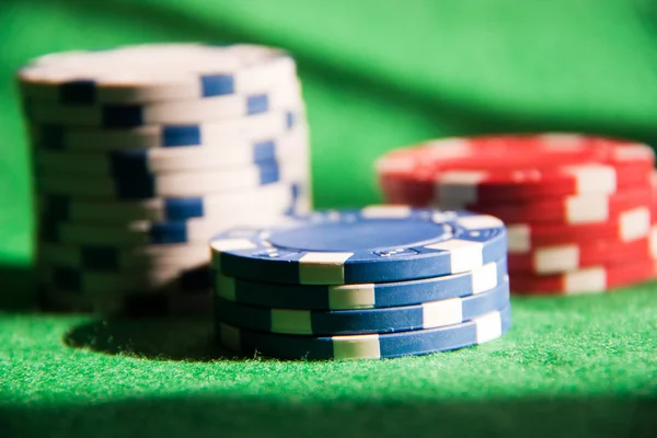 Pokermarker Stockfoto