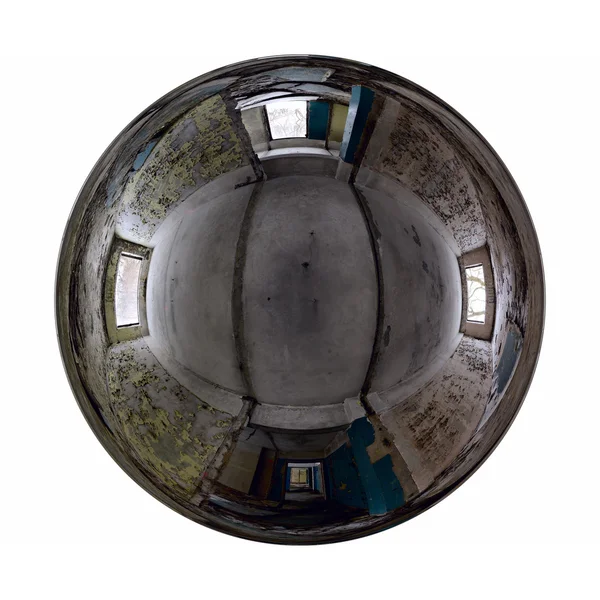 Espelho bola interior abandonado — Fotografia de Stock