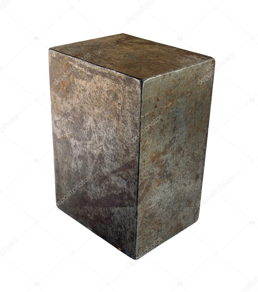 Steel brick isolated 2