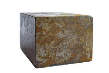 Steel brick isolated 1 clipart