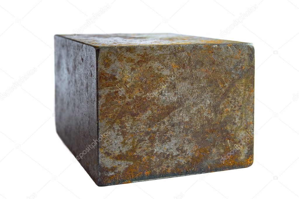 Steel brick isolated 1