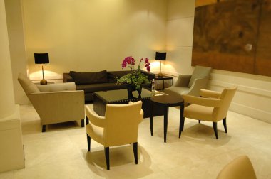 The lobby in hotel clipart