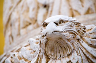 The close up of carving eagle clipart