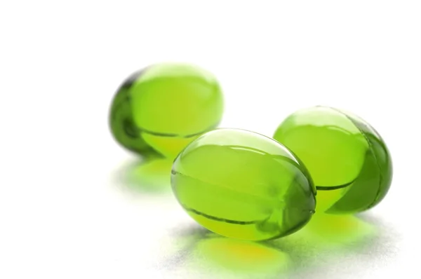 Pílulas abstratas na cor verde — Fotografia de Stock