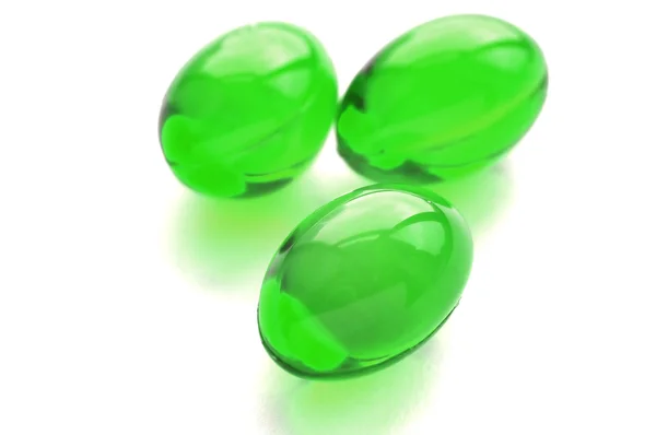 Abstraktní pilulky v zelené barvě — Stock fotografie