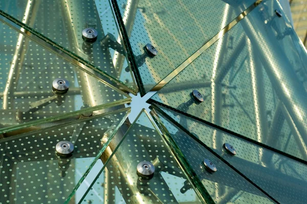 Paneler av grönt glas — Stockfoto