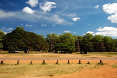 Skyscape of Prasat Suor Prats, Combodia clipart