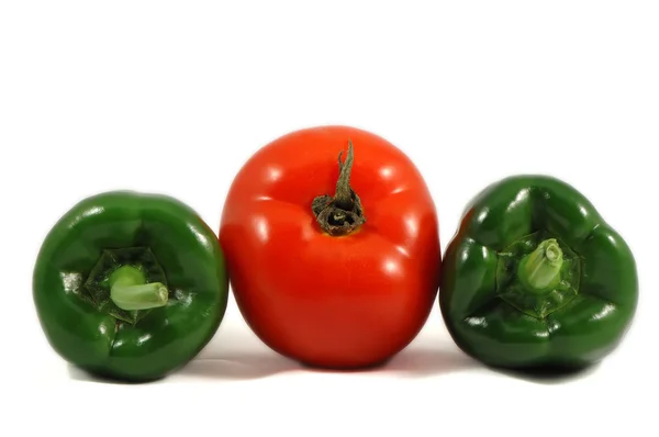 Papricas y tomate — Foto de Stock